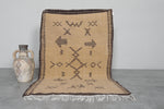 Vintage Moroccan kilim Rug 3.2 x 4.9 ft - Handwoven Tribal Symbols