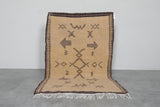 Vintage Moroccan kilim Rug 3.2 x 4.9 ft - Handwoven Tribal Symbols