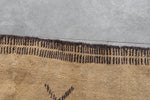 Vintage Moroccan kilim Rug 3.2 x 4.9 ft - Handwoven Tribal Symbols