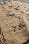 Vintage Moroccan kilim Rug 3.2 x 4.9 ft - Handwoven Tribal Symbols