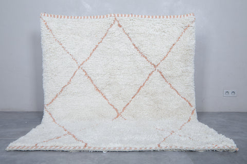 Handwoven Moroccan rug - Simple custom rug - Beni ourain wool rug