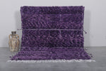 4.6 x 6.1 ft Moroccan Beni Ourain Rug – Luxurious Purple Wool Rug