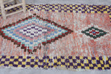 Moroccan runner rug 3.8 X 5.5 Feet