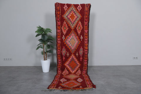 Moroccan runner rug 2.7 X 9.2 Feet