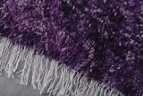 4.6 x 6.1 ft Moroccan Beni Ourain Rug – Luxurious Purple Wool Rug