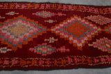 Handmade Moroccan Runner Rug – 2.7 x 9.2 ft | Bold Red & Orange