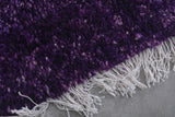 4.6 x 6.1 ft Moroccan Beni Ourain Rug – Luxurious Purple Wool Rug