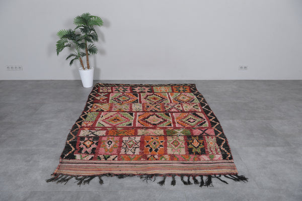 Tribal Moroccan rug – 5.7 x 8 ft | Bold multi-color patchwork design
