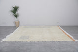 Handmade Rug 5.5 FT X 7.7 FT - Minimalist Cream and Subtle Accents