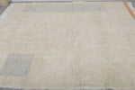 Handmade Rug 5.5 FT X 7.7 FT - Minimalist Cream and Subtle Accents