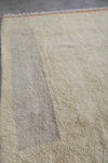 Handmade Rug 5.5 FT X 7.7 FT - Minimalist Cream and Subtle Accents