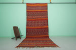 Flat-Woven Kilim Runner Rug - 5.2 FT X 13.3 FT | Moroccan Tribal Decor