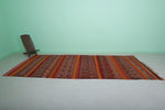 Flat-Woven Kilim Runner Rug - 5.2 FT X 13.3 FT | Moroccan Tribal Decor