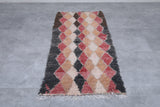 Vintage handmade moroccan runner rug 2.7 FT X 6.3 FT