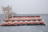 Vintage handmade moroccan runner rug 2.7 FT X 6.3 FT