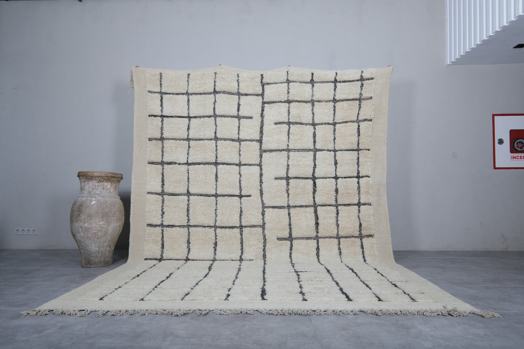 Beni ourain rug ivory - All wool berber rug - Moroccan rug cream