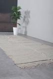 Beige flatwoven berber Moroccan rug