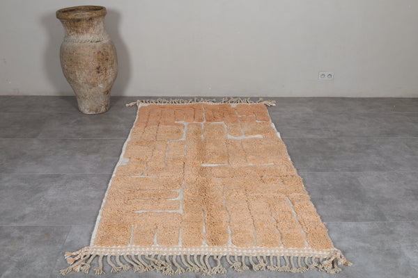 Orange custom wool Moroccan rug – Handcrafted and vibrant design