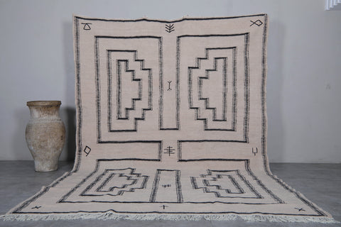 Flatwoven moroccan rug, Berber custom purple carpet