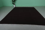 Moroccan Rug – Deep Black Solid Design | 8.7 FT x 10.7 FT