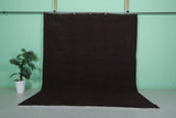 Moroccan Rug – Deep Black Solid Design | 8.7 FT x 10.7 FT