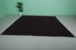 Moroccan Rug – Deep Black Solid Design | 8.7 FT x 10.7 FT