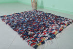 Moroccan Handmade Boucherouite Rug – 4.2 FT x 4.9 FT | Vibrant Shaggy Artisan Carpet