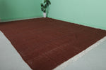 Large Moroccan Rug – Rich Solid Brown | 10 FT x 13.6 FT