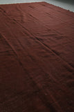 Large Moroccan Rug – Rich Solid Brown | 10 FT x 13.6 FT