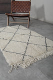 Handmade Moroccan Beni Ourain Rug – 3 x 4.8 ft | Small Wool Carpet