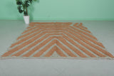 Warm-Toned Moroccan Rug - Geometric Lines | 6.9 x 7.9 ft