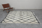 Vintage handmade moroccan beni ourain rug  5.5 FT X 6.8 FT