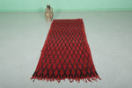 Handmade Hallway Berber Moroccan Rug - 2.8 FT X 7.4 FT | Timeless Elegance for Narrow Spaces