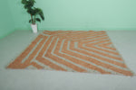 Warm-Toned Moroccan Rug - Geometric Lines | 6.9 x 7.9 ft