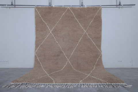 Light Brown Moroccan Rug – Custom Trellis Design