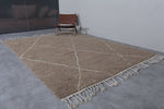 Light Brown Moroccan Rug – Custom Trellis Design