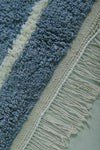 Minimalist Blue Moroccan Rug - Handwoven Berber Wool | 8.2 x 9.8 ft