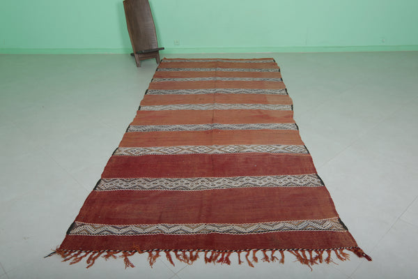 Moroccan Kilim Rug – 5 FT X 11.9 FT | Traditional Handmade Berber Design
