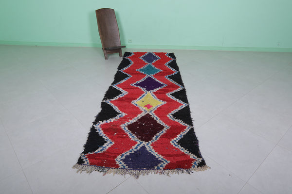 Azilal colorful hallway Moroccan carpet – 3.2 FT x 9.4 FT | Vibrant handwoven rug