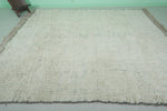 Handwoven Moroccan Rug 7.9ft x 9.8ft – Simple and Elegant White Design