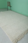 6.7 x 10.1 FT Moroccan Rug - Classic Ivory Shag