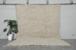 Large Moroccan beige Rug 7.8 x 9 ft - Handwoven Berber Style