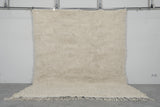 Large Moroccan beige Rug 7.8 x 9 ft - Handwoven Berber Style