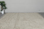 Large Moroccan beige Rug 7.8 x 9 ft - Handwoven Berber Style