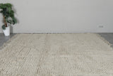 Large Moroccan beige Rug 7.8 x 9 ft - Handwoven Berber Style