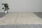 Large Moroccan beige Rug 7.8 x 9 ft - Handwoven Berber Style