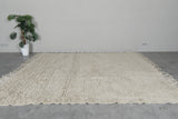 Large Moroccan beige Rug 7.8 x 9 ft - Handwoven Berber Style