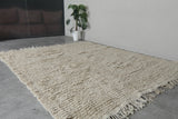 Large Moroccan beige Rug 7.8 x 9 ft - Handwoven Berber Style