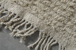 Large Moroccan beige Rug 7.8 x 9 ft - Handwoven Berber Style