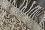 Large Moroccan beige Rug 7.8 x 9 ft - Handwoven Berber Style